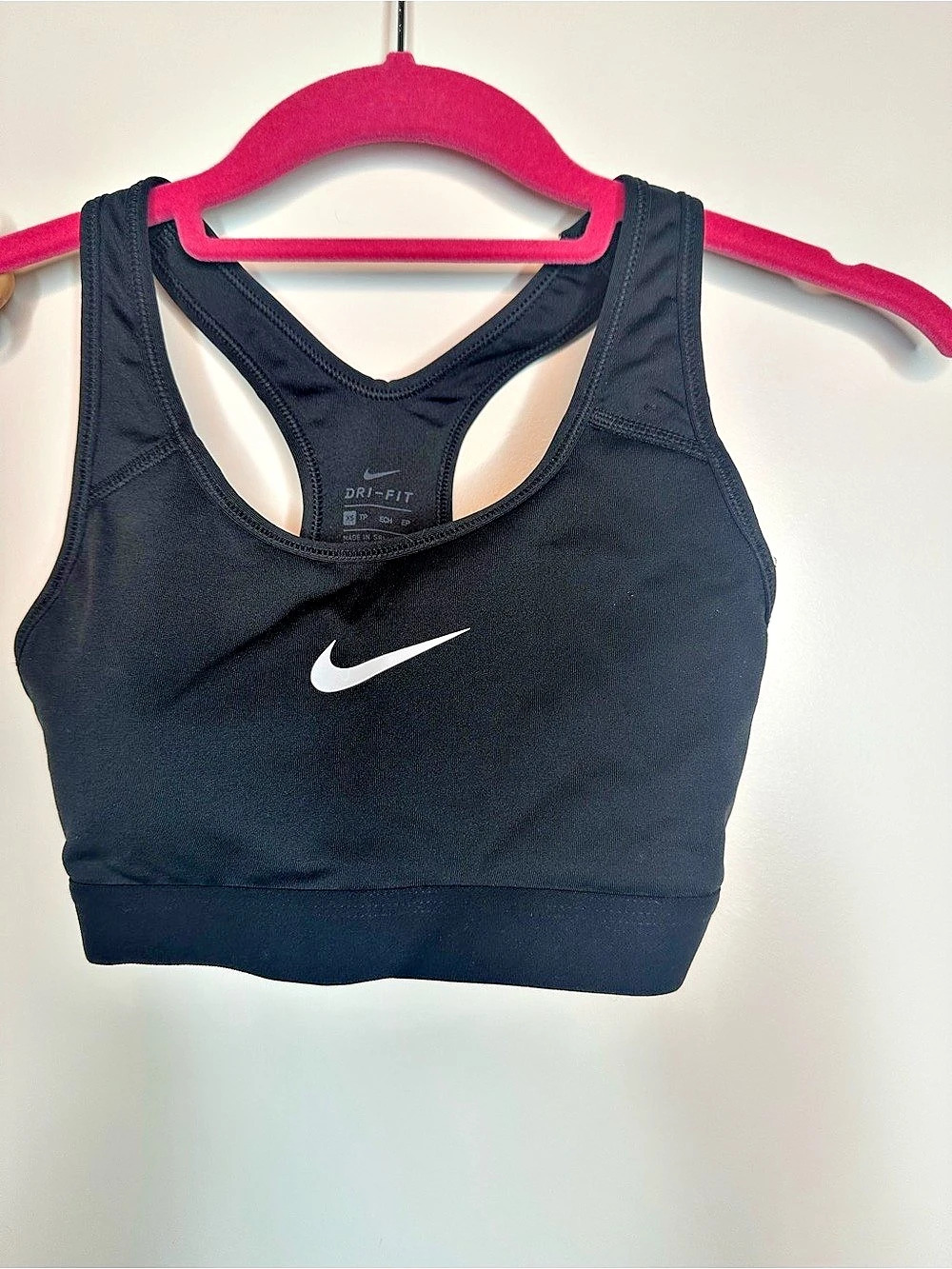 Nike Dri-FIT XS Sports Bra Athletic Sports Bra Black